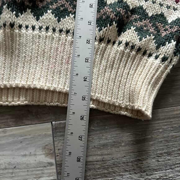 Vintage‎ 90s Eddie Bauer Geometric Patterned Mens Large Grandpa Crewneck Sweater - Picture 8 of 10